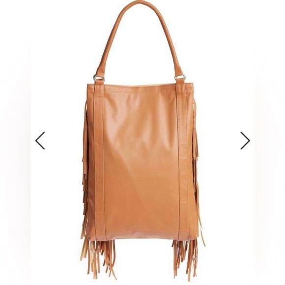 Area Stars Fringe Faux Leather Hobo Bag NWT Retail 98.00 - Picture 5 of 7